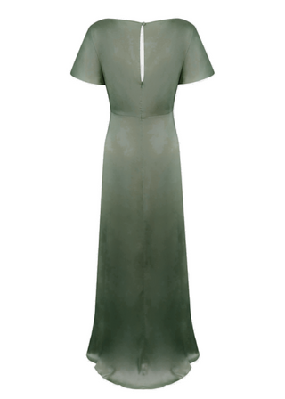 Camilla Bridesmaid Dress in Olive Grove Satin