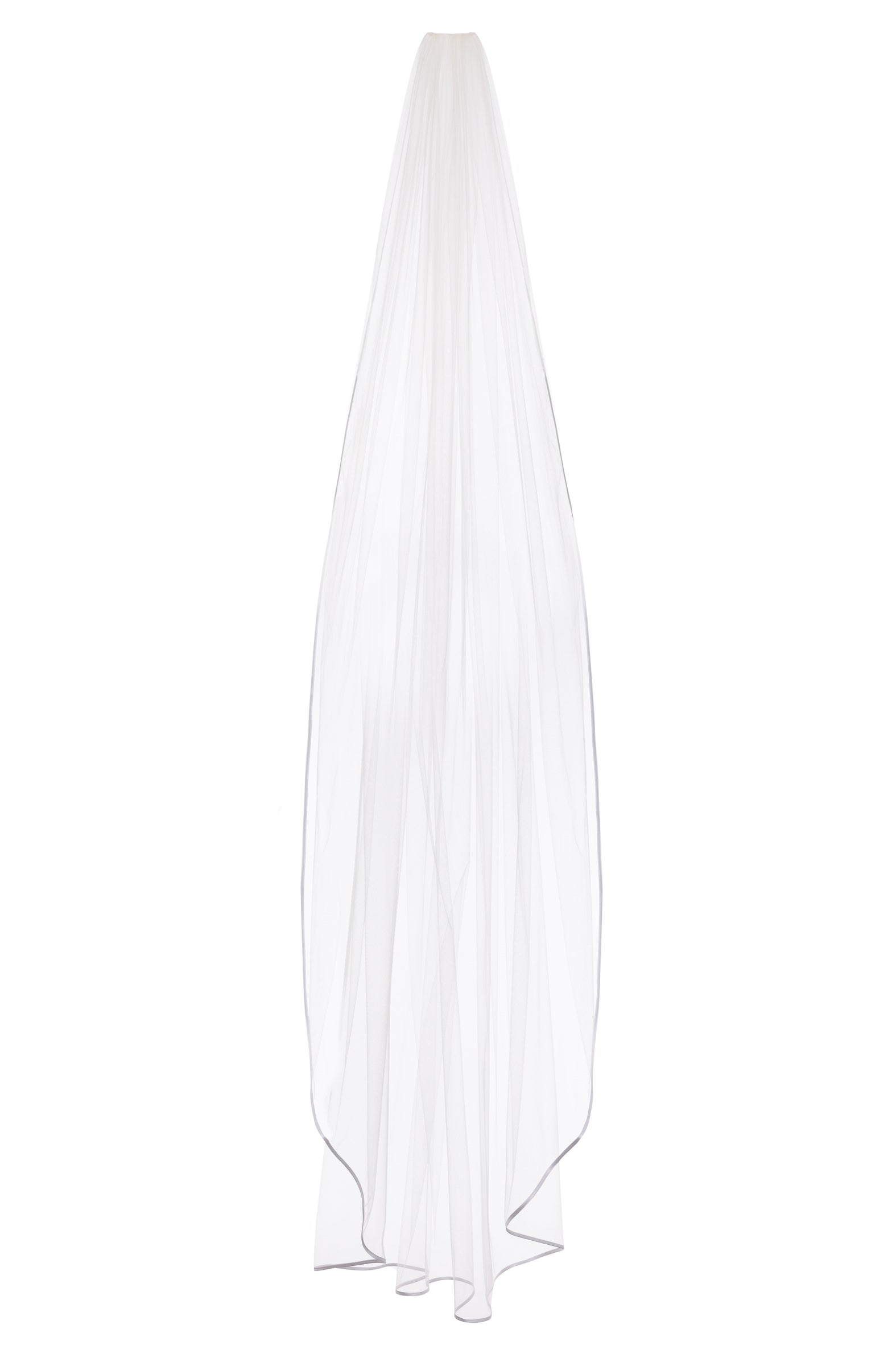 Layla Satin Ribbon Edge Veil by TH&TH | Elegant Bridal Veil  display picture 2
