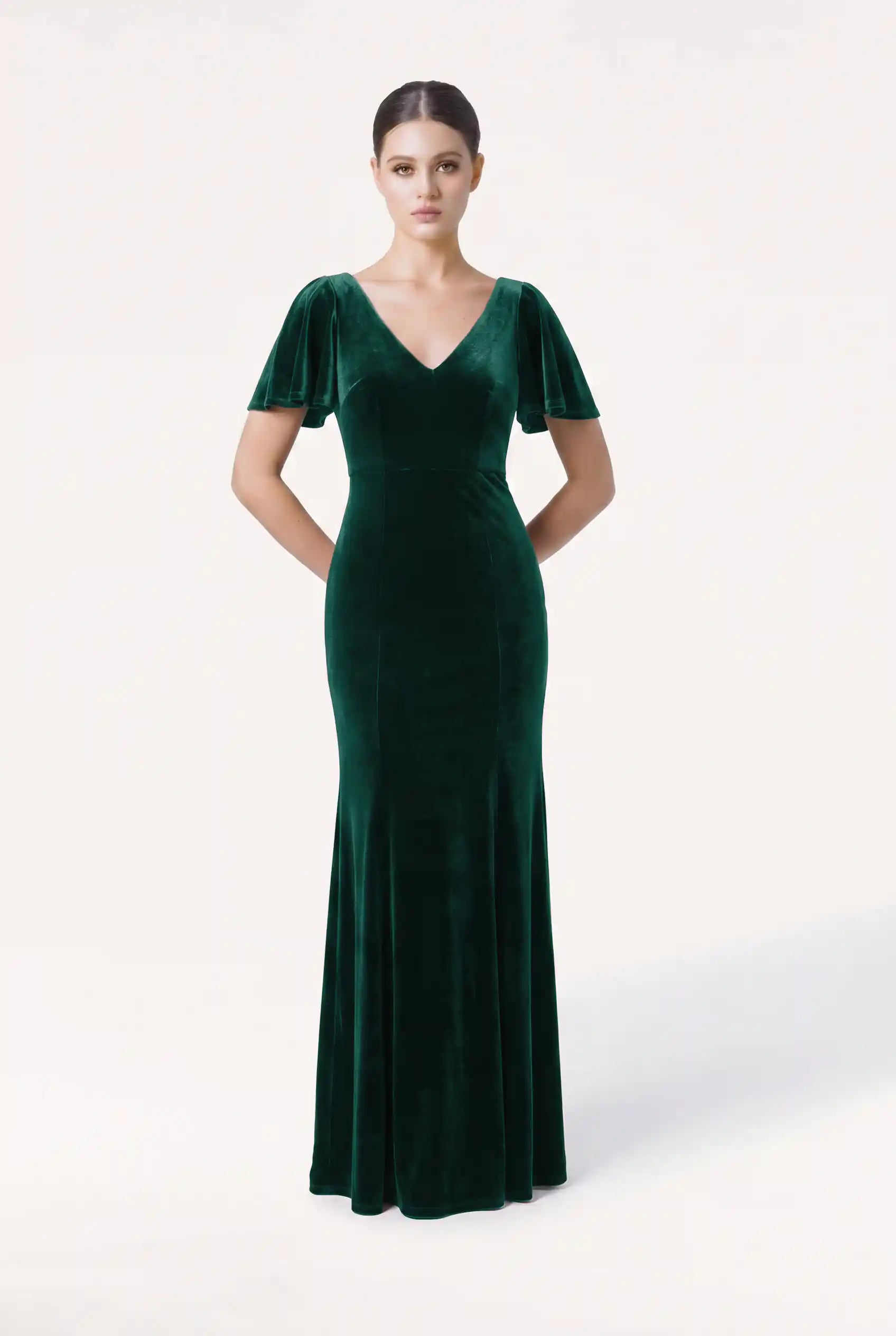 green velvet bridesmaid dresses Emerald Dress/ Velvet Dress/ Velvet Long Dress/ Velvet Long Sleeve Dress/ Winter Dress/ Gift for Her LAA158 Crafted from high Bridesmaid Emerald Velvet Green Faux