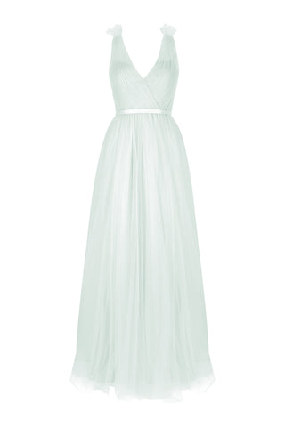 TH&TH static cut out image of a light green dress on a white background.