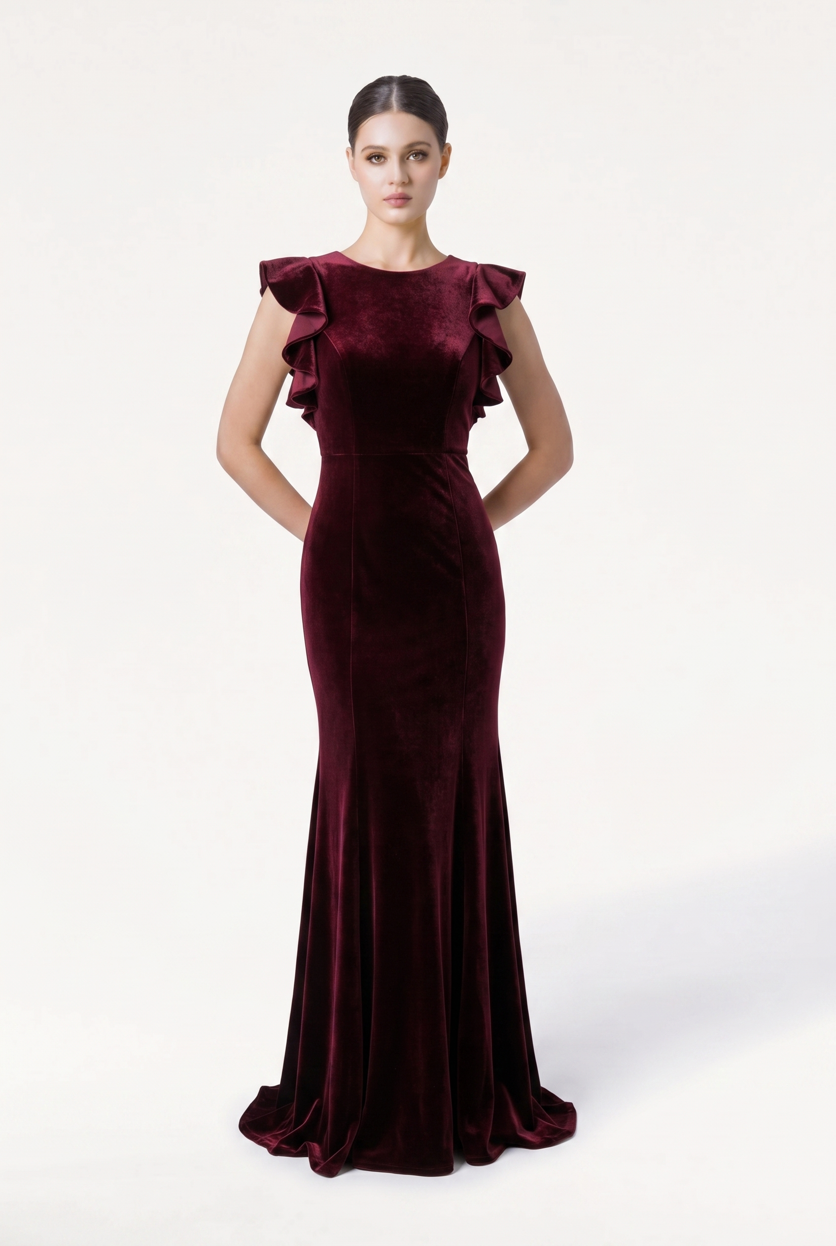 long merlot bridesmaid dresses TH&TH Cecelia Velvet Bridesmaid Dress In Merlot – TH and TH