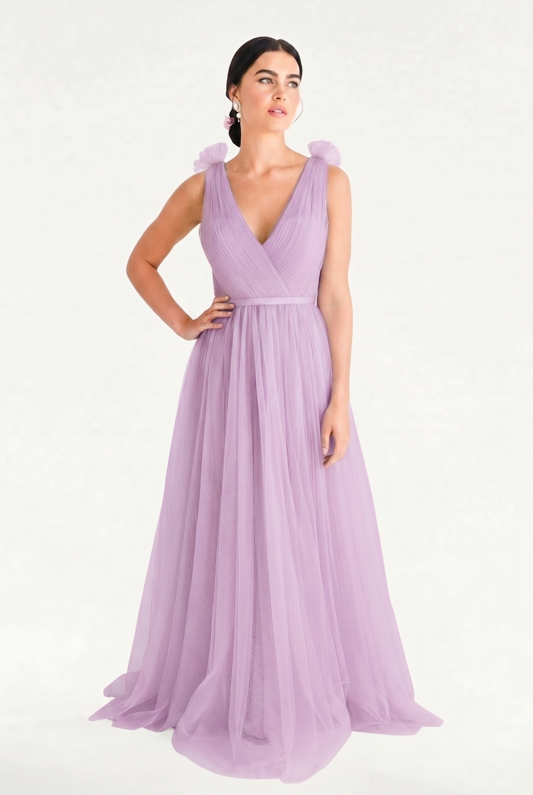 TH&TH Grace Bridesmaid Dress In Lilac Mist Tulle TH and TH TH&TH Grace Bridesmaid Dress In Lilac Mist Tulle TH and TH