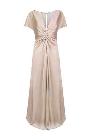 champagne bridesmaid dresses- front view