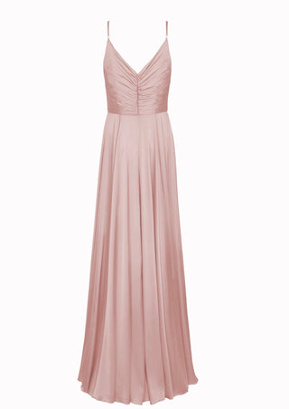 TH&TH pink bridesmaid dresses, satin bridesmaid dresses, back view