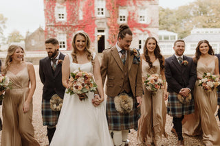 How to Match Groomswear to Bridesmaid Dress Colours