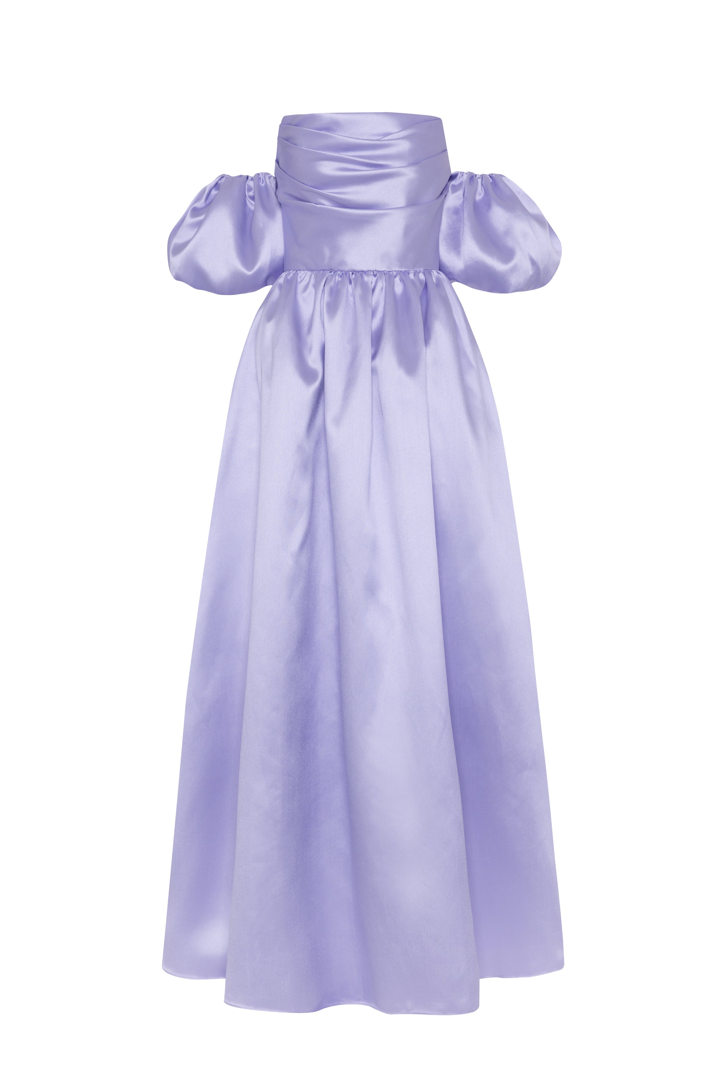 Blair Bridesmaid Dress in Lilac Mist Satin Twill