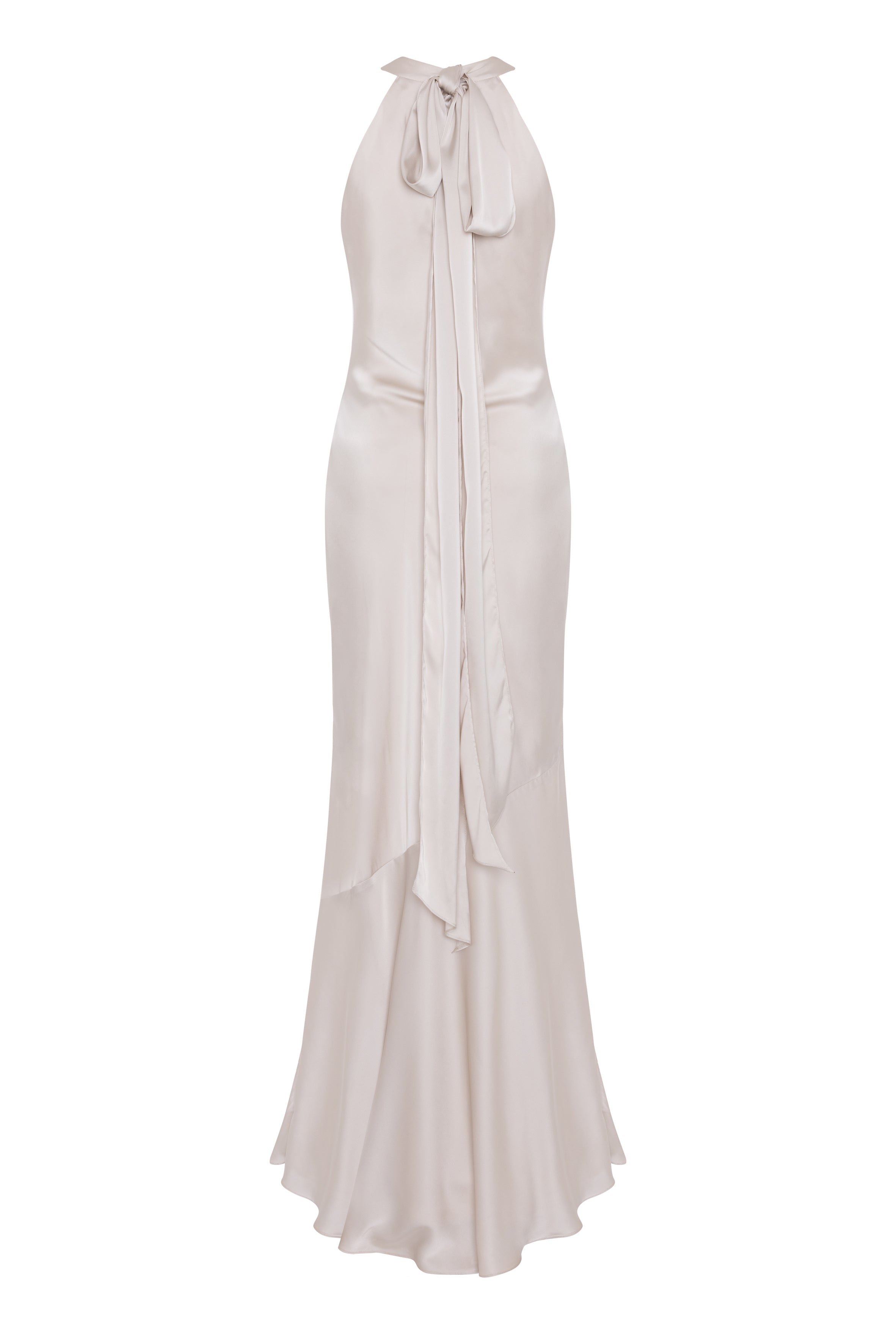 Mira Bridesmaid Dress in Oyster Satin