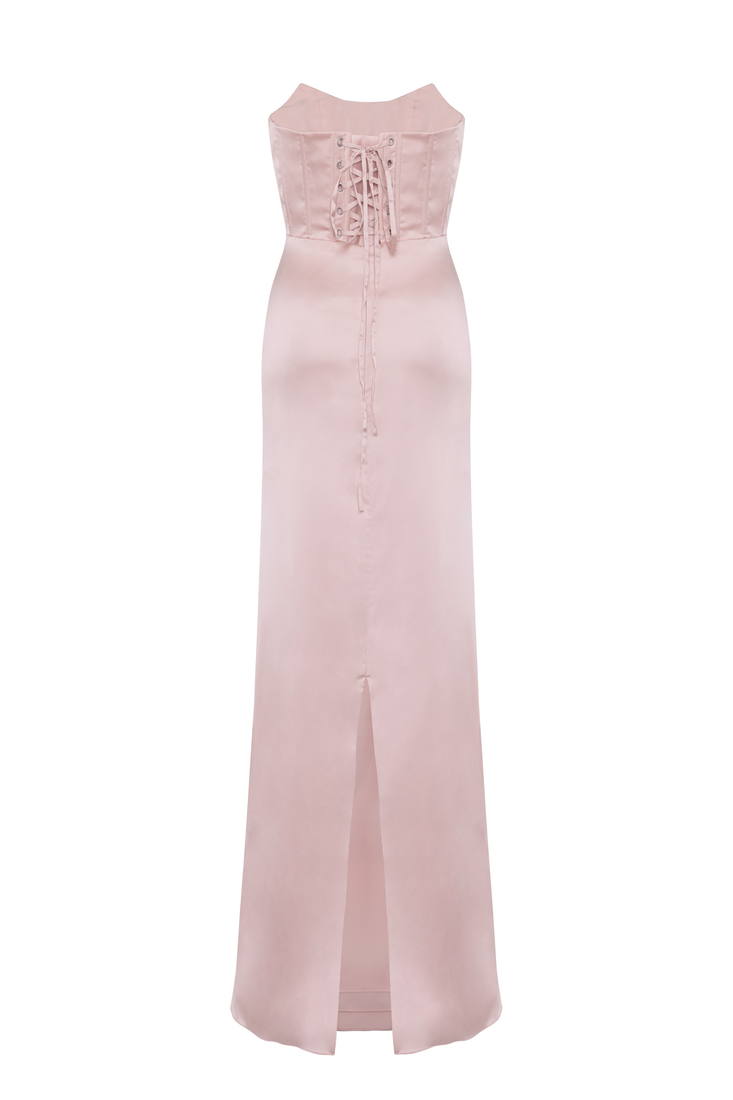 Selena Bridesmaid Dress in Blush Pink Satin