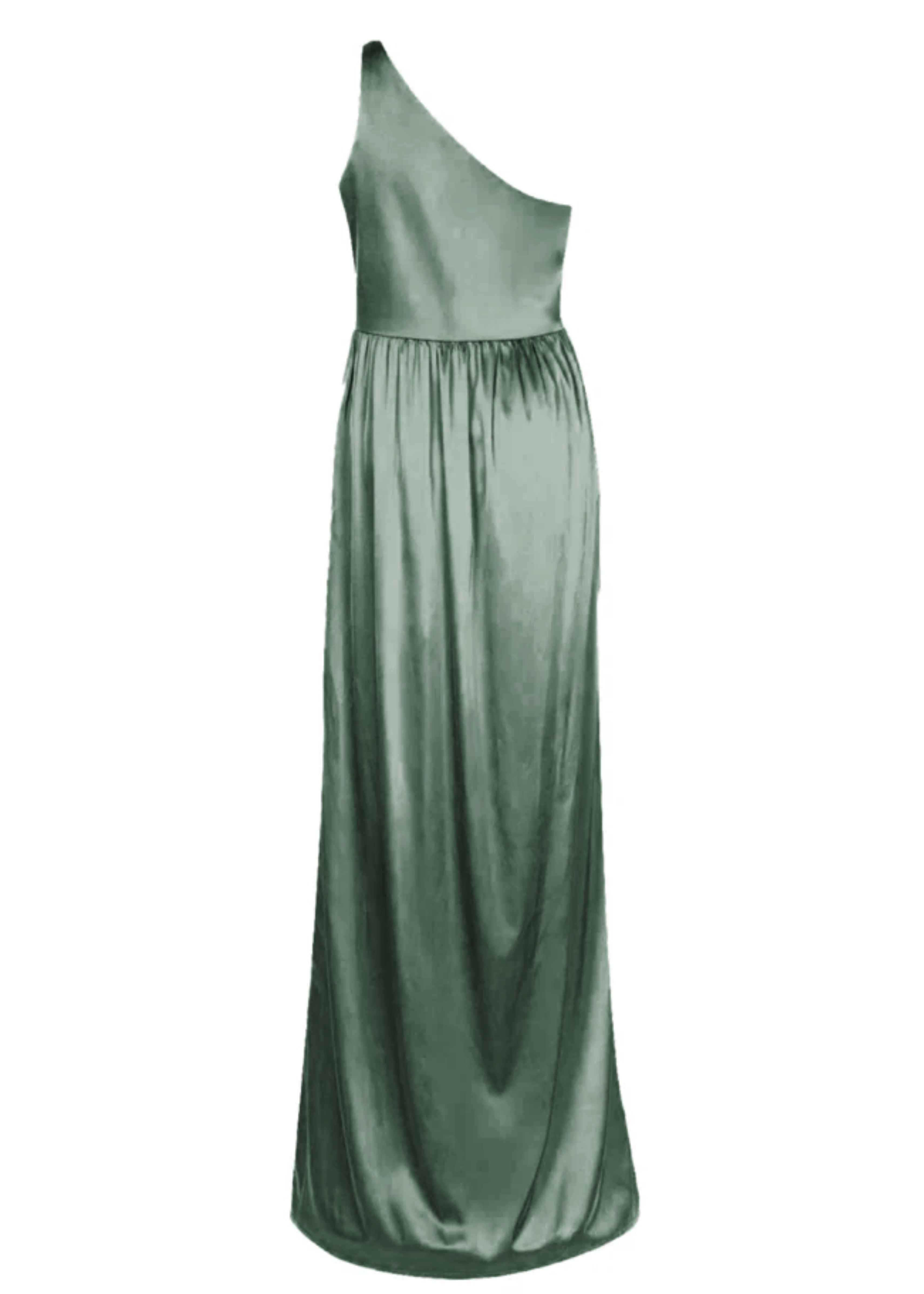 Greta Bridesmaid Dress in Olive Grove Satin