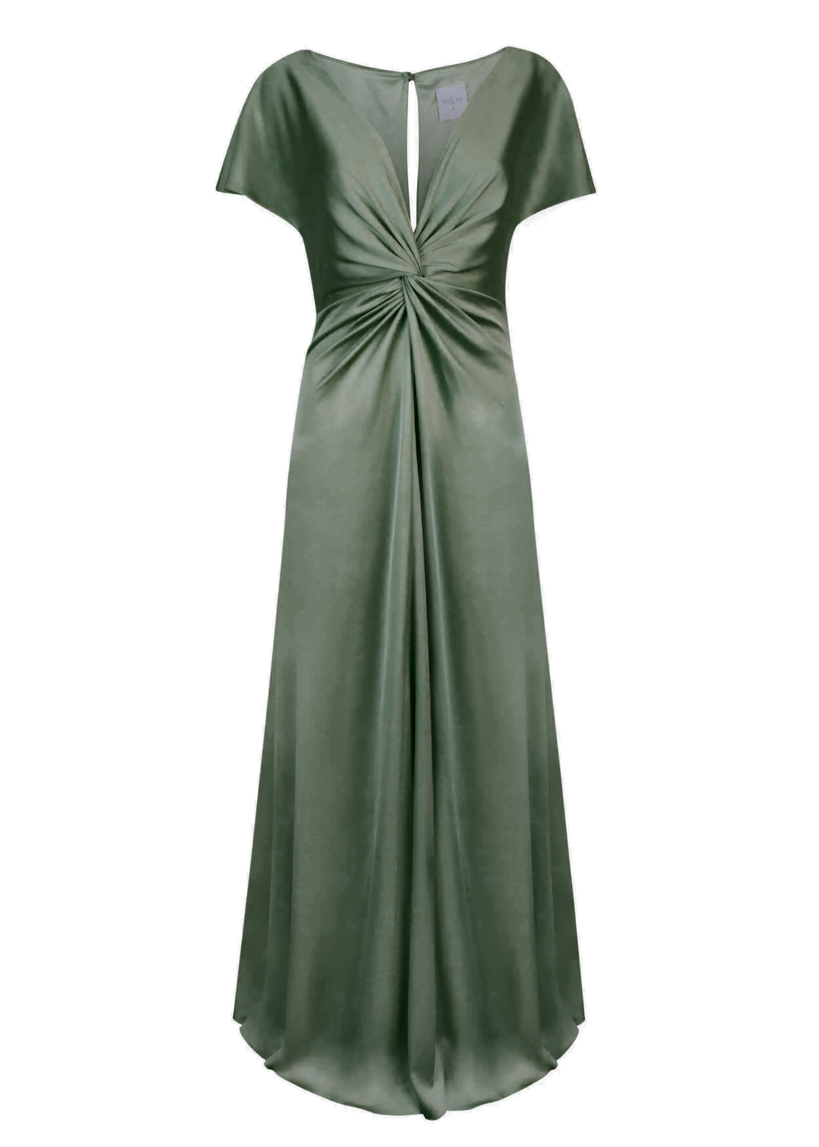 Camilla Bridesmaid Dress in Olive Grove Satin