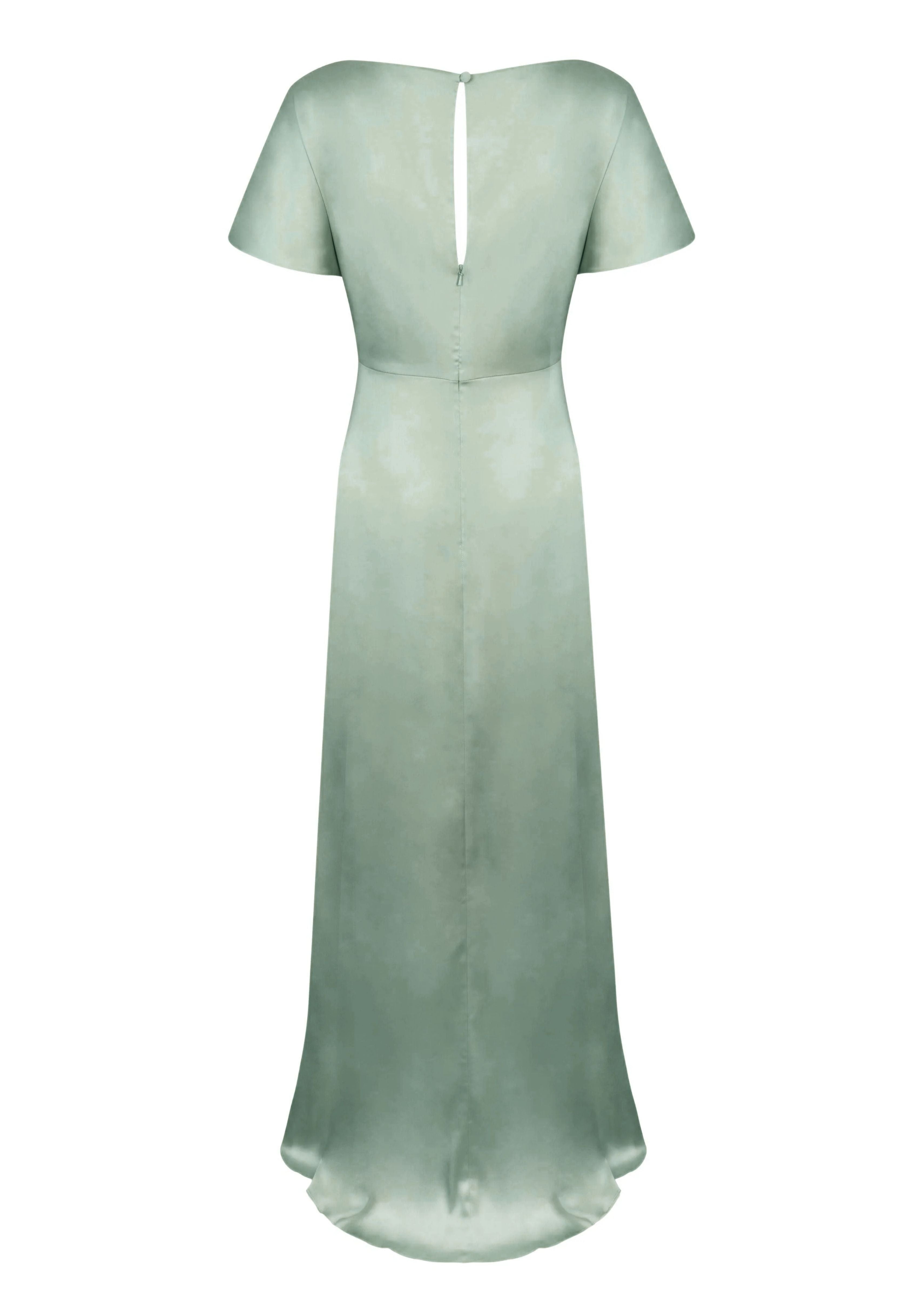 Camilla Bridesmaid Dress in Sage Green Satin