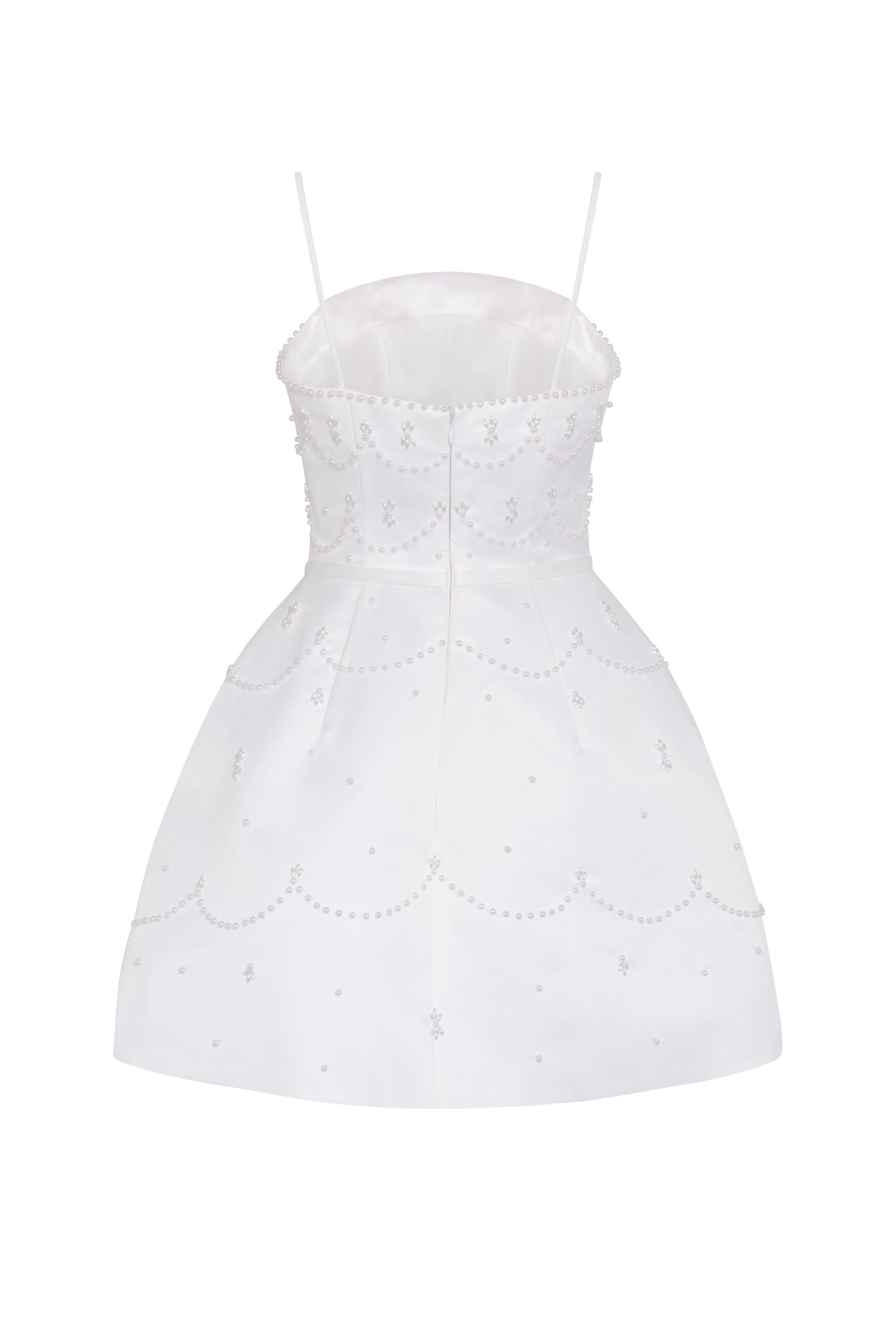 Pearl Bridal  Mini Dress in Ivory