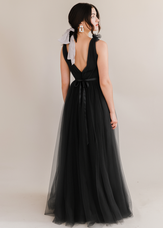 Grace Bridesmaid Dress in Black