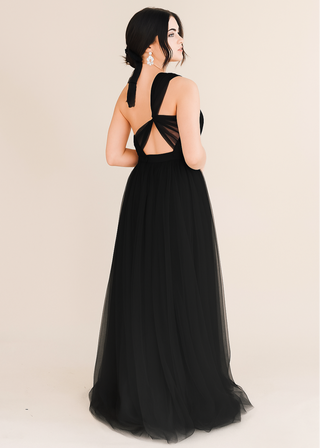 Luna Bridesmaid Dress in Black