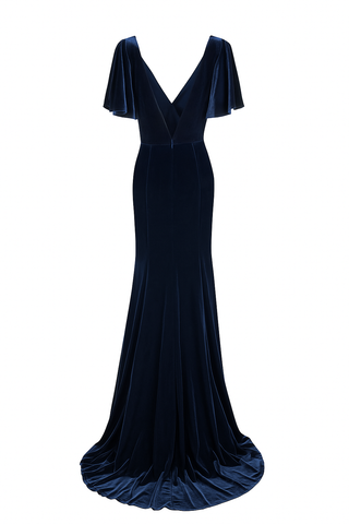 Celeste Velvet Bridesmaid Dress in Navy