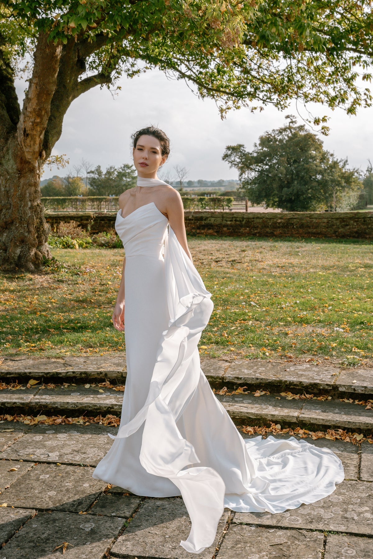 Lila Chiffon Bridal Scarf