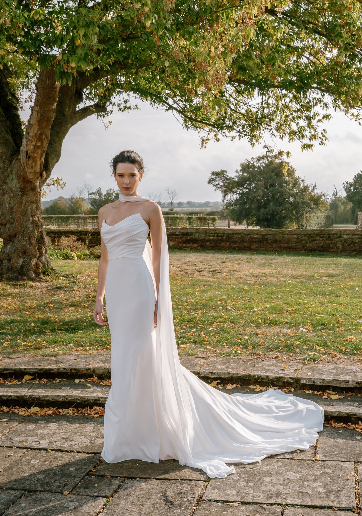 Lila Chiffon Bridal Scarf