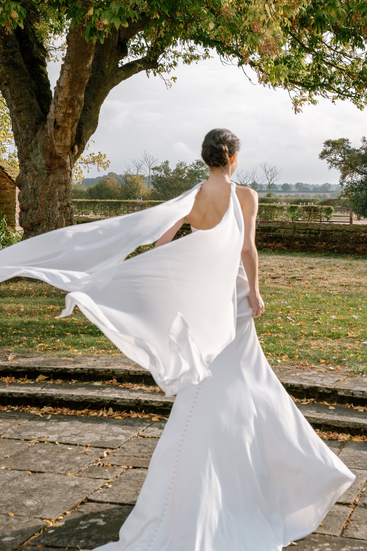 Lila Chiffon Bridal Scarf