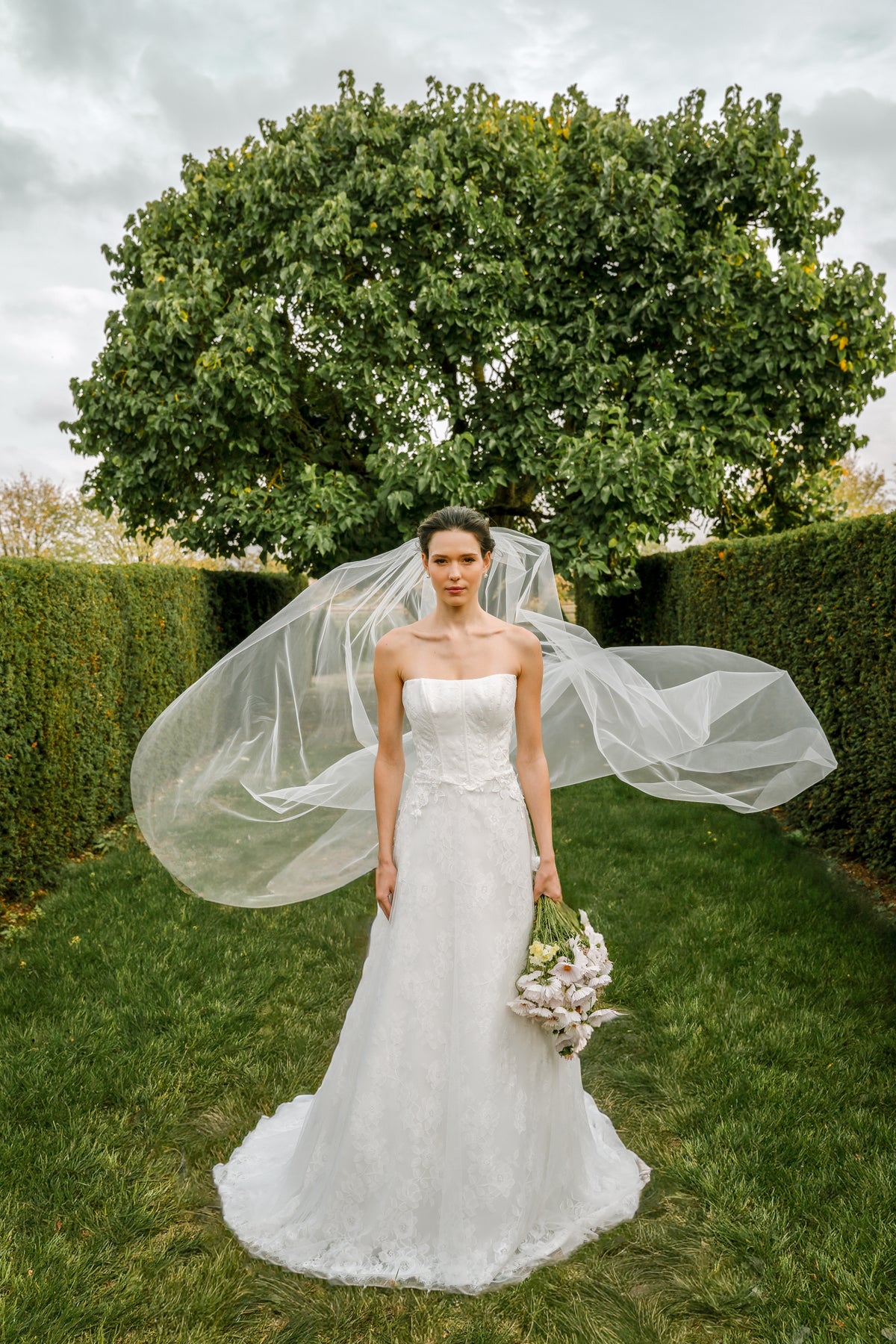 Cosima Strapless Lace A-line Wedding Dress
