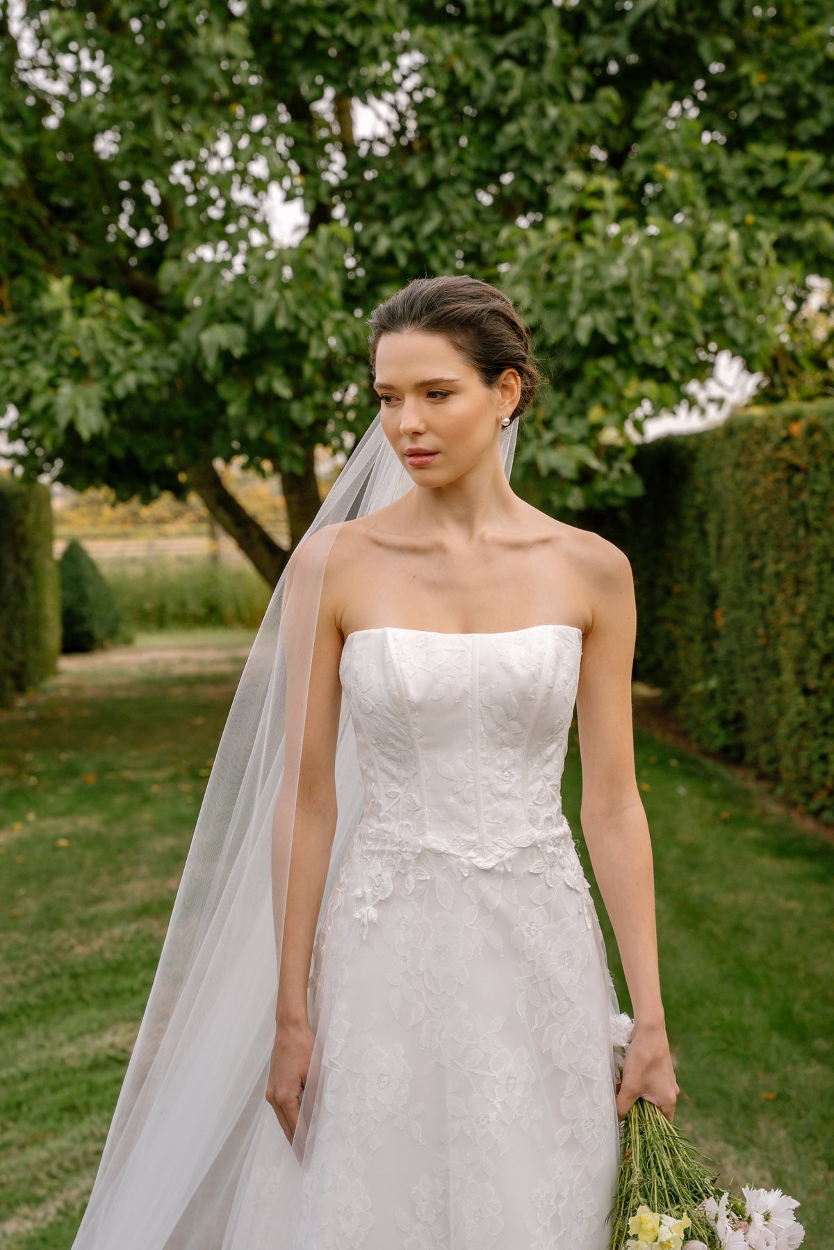 Cosima Strapless Lace A-line Wedding Dress