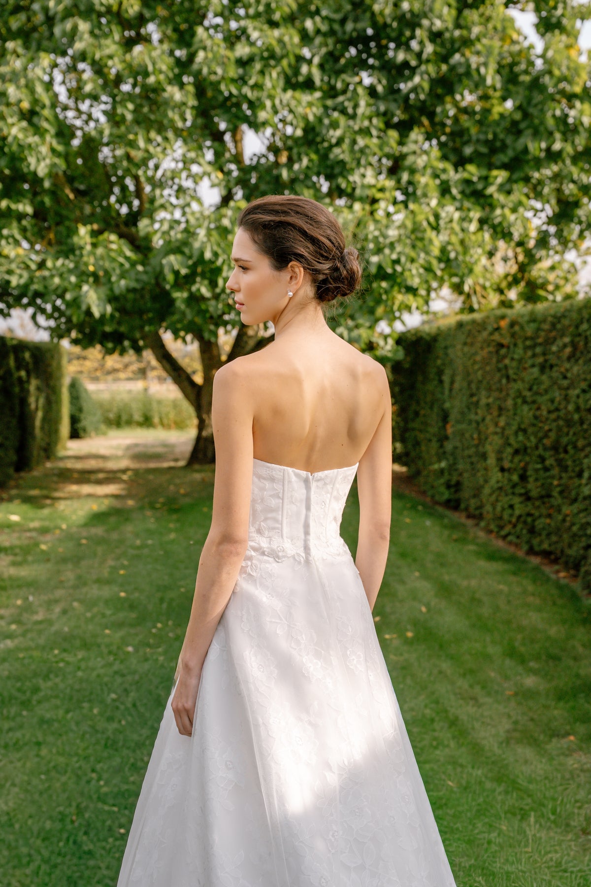 Cosima Strapless Lace A-line Wedding Dress
