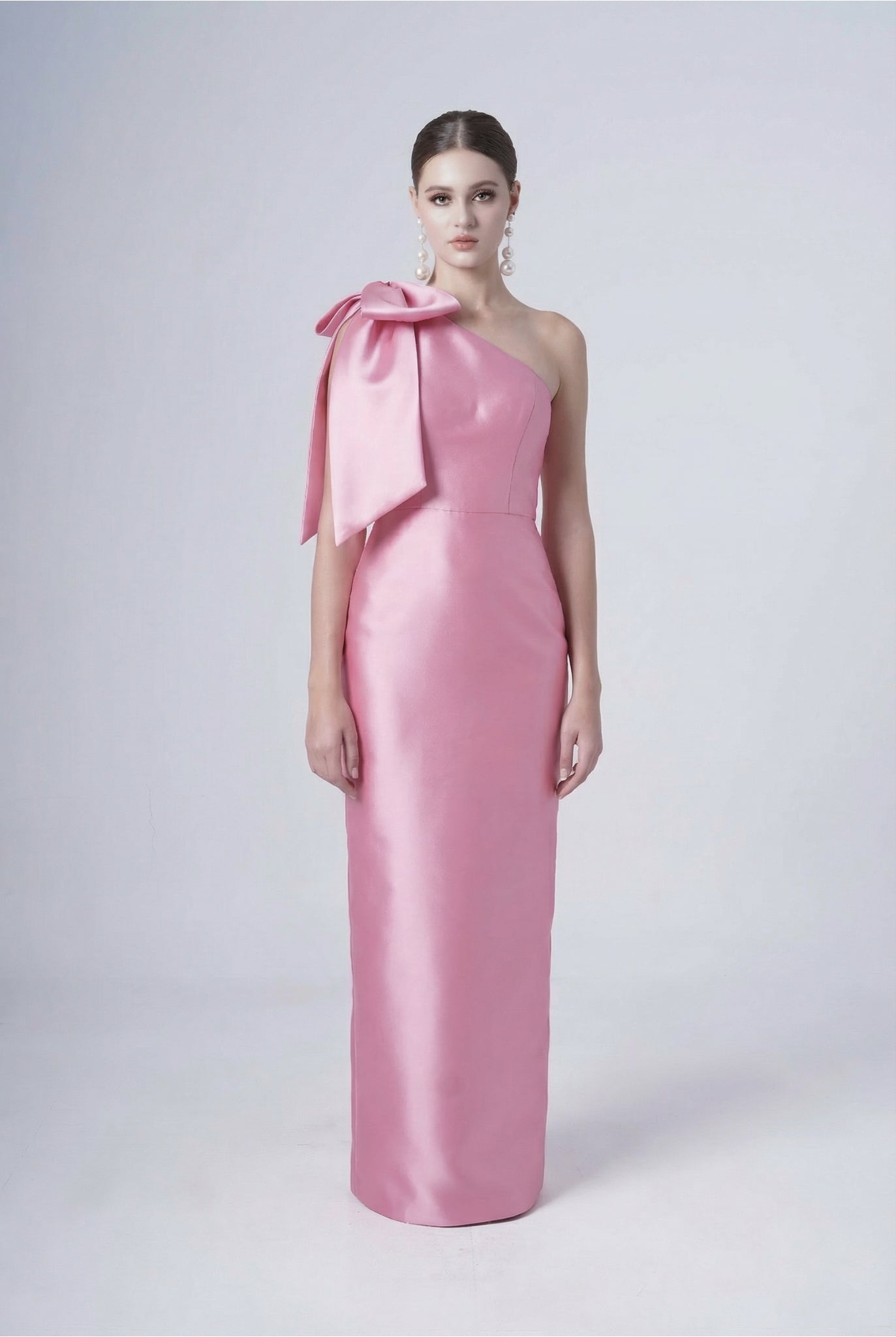 Ritz Bridesmaid Dress in Bubblegum Pink Satin Twill