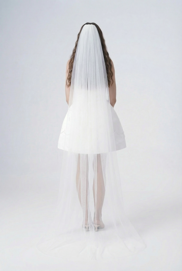 TH&TH Lucia Plain Veil — handmade in UK