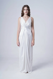 Carmen Bridesmaid Dress in Ivory Satin