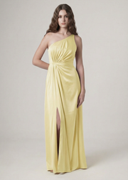 Greta Bridesmaid Dress in Limoncello Satin