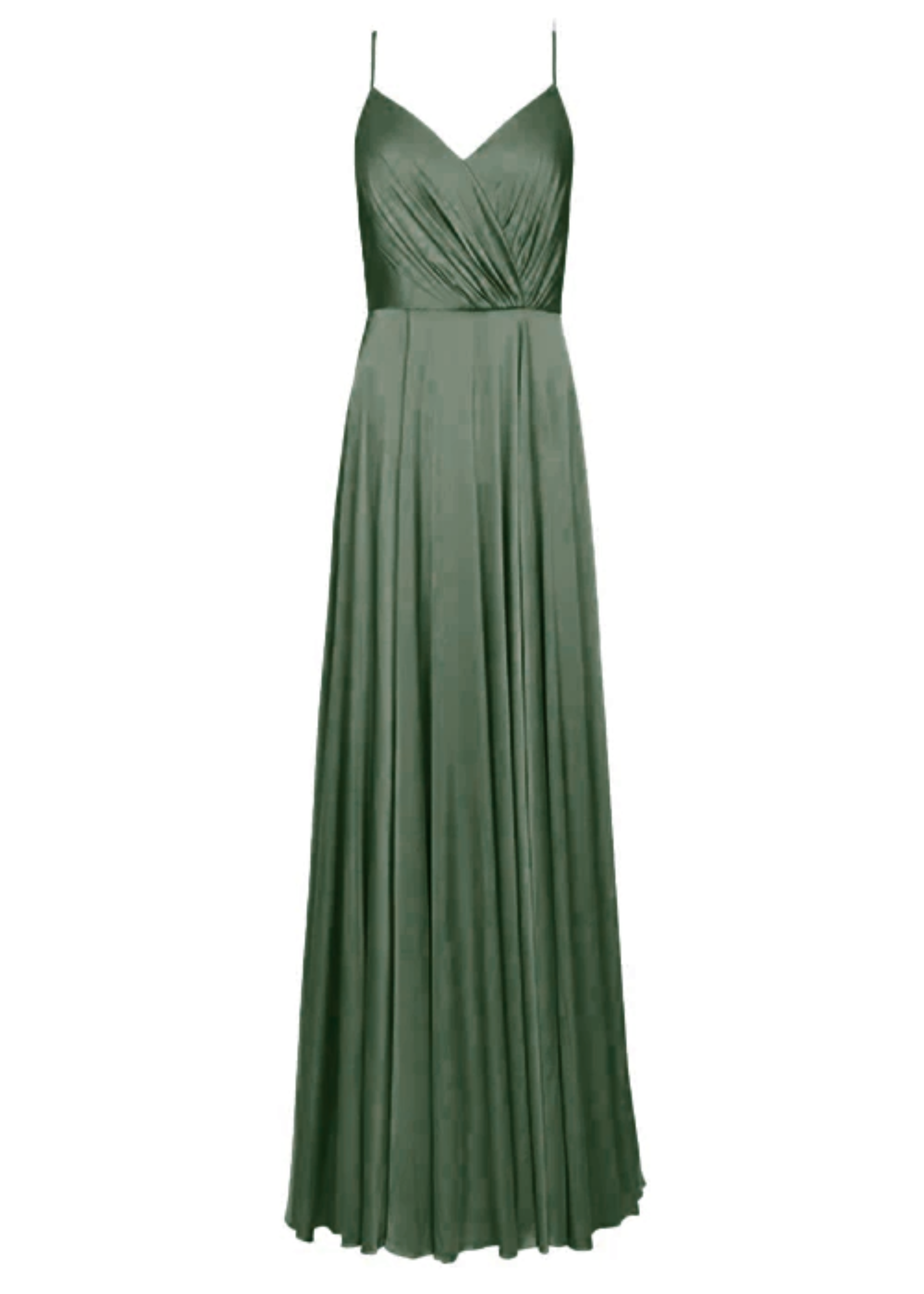 Isla Bridesmaid Dress in Olive Grove Satin