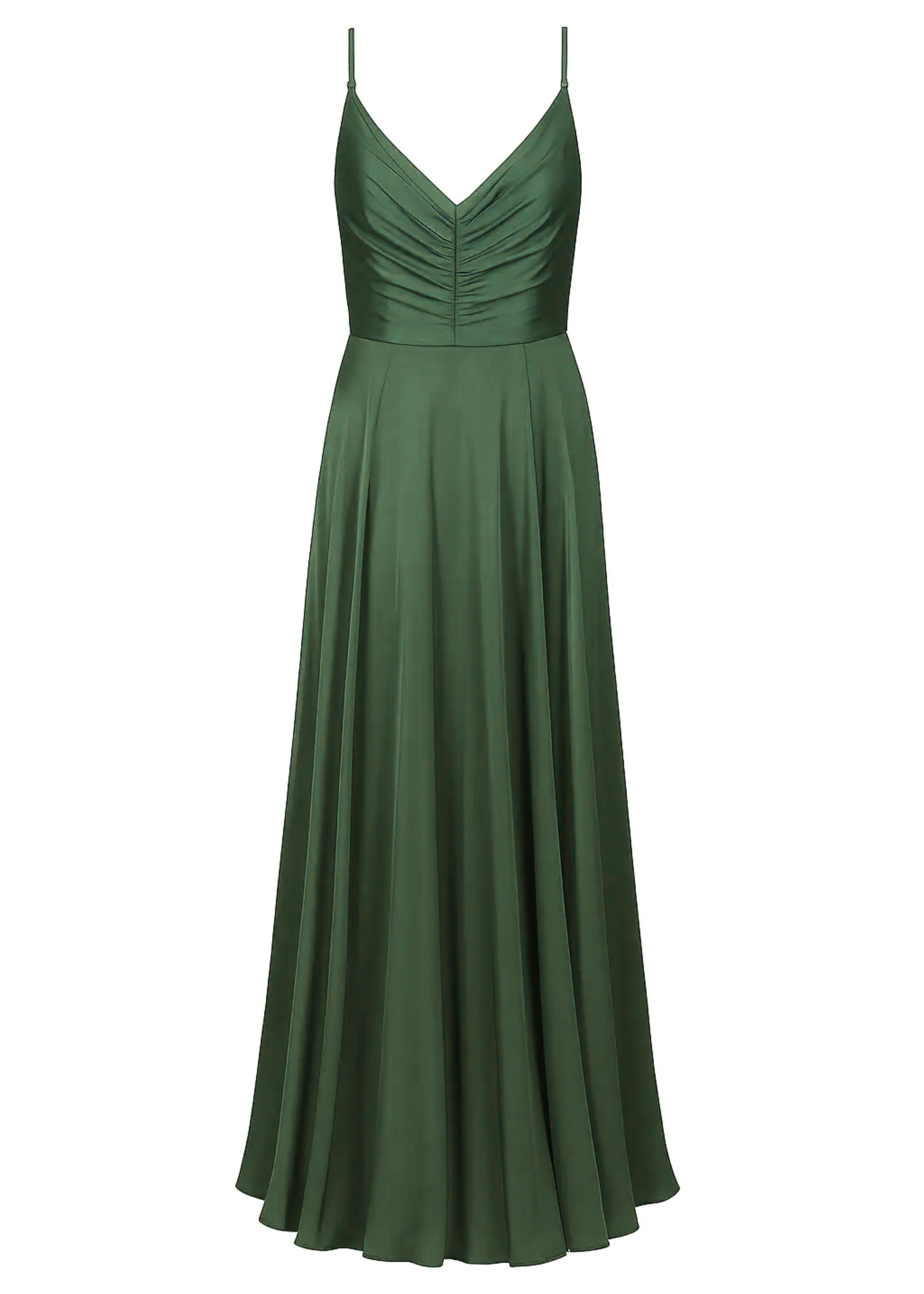 Isla Bridesmaid Dress in Olive Grove Satin