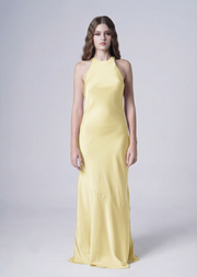 Mira Bridesmaid Dress in Limoncello Satin