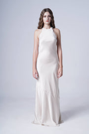 Mira Bridesmaid Dress in Oyster Satin