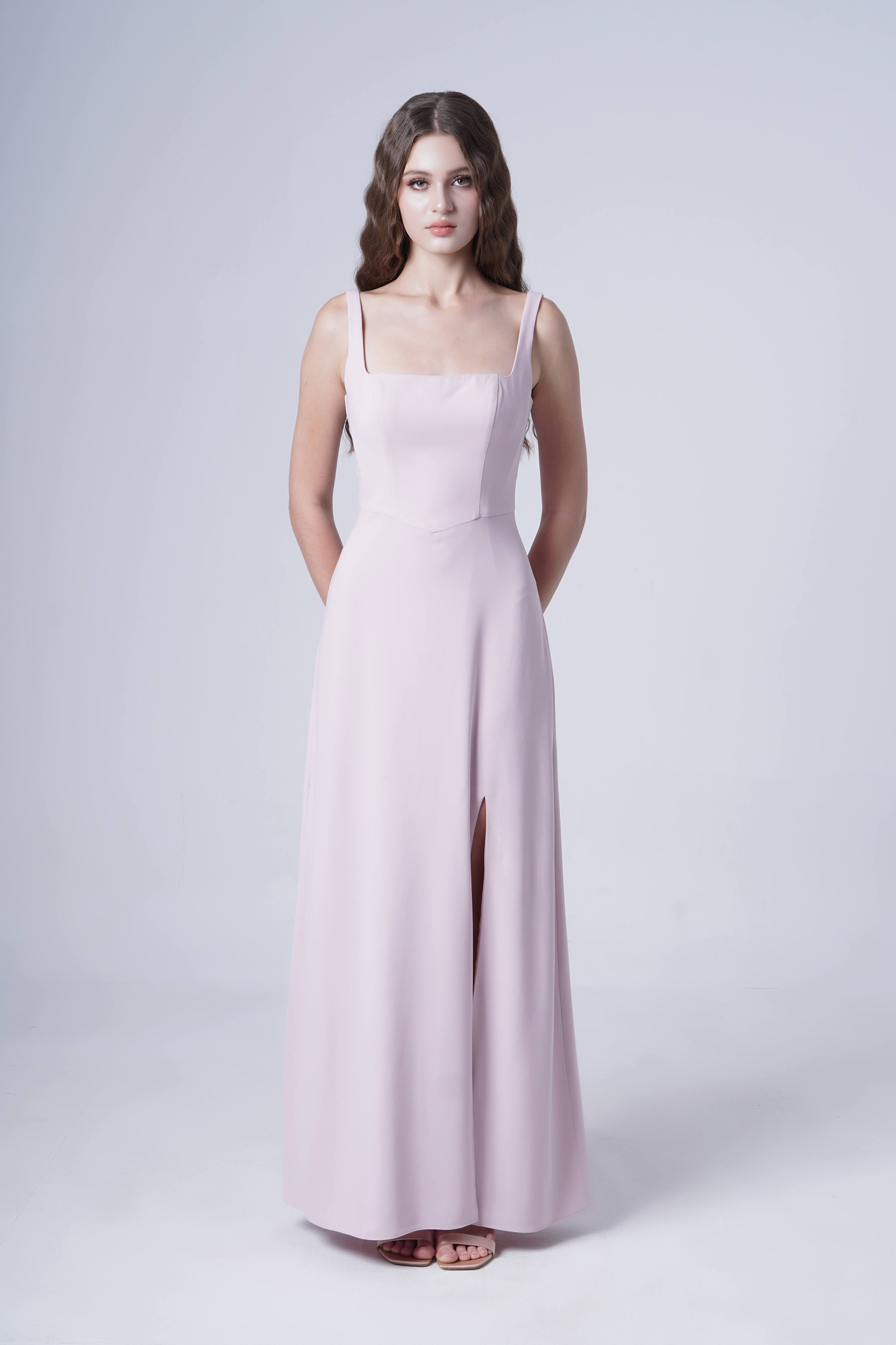 Helena Bridesmaid Dress in Smoked Blush