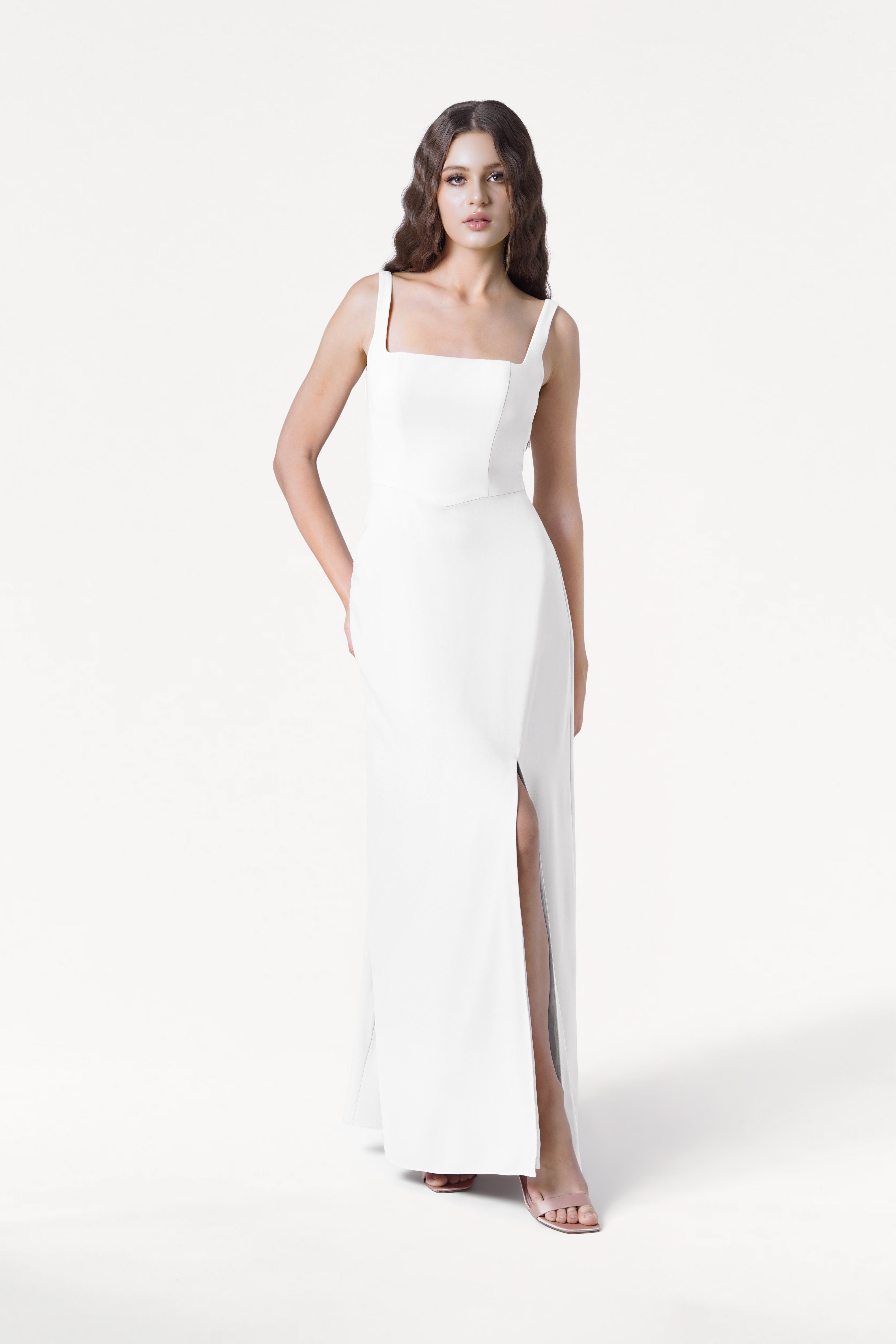 Helena Dress in Ivory