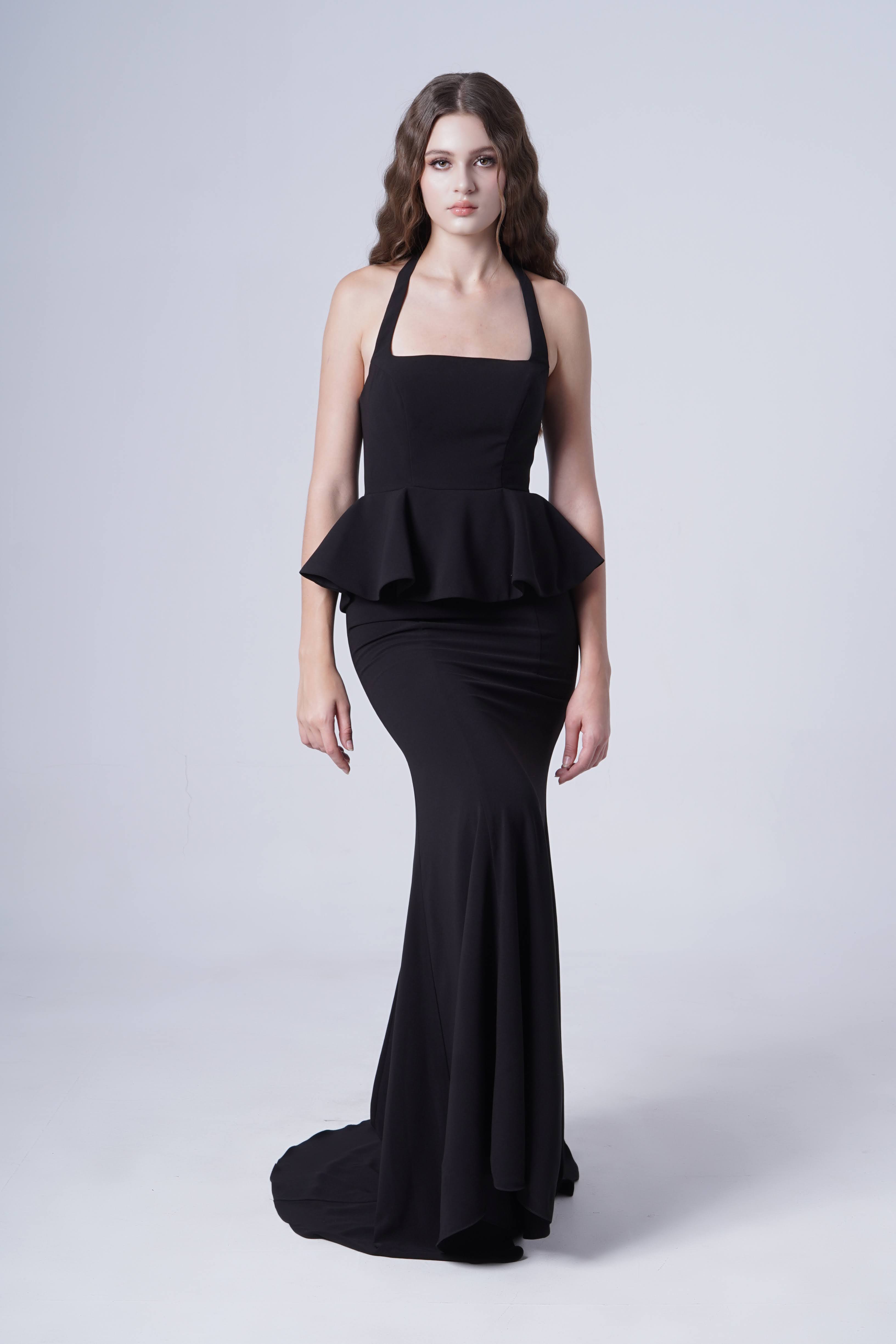 Peony Bridesmaid Dress in Black