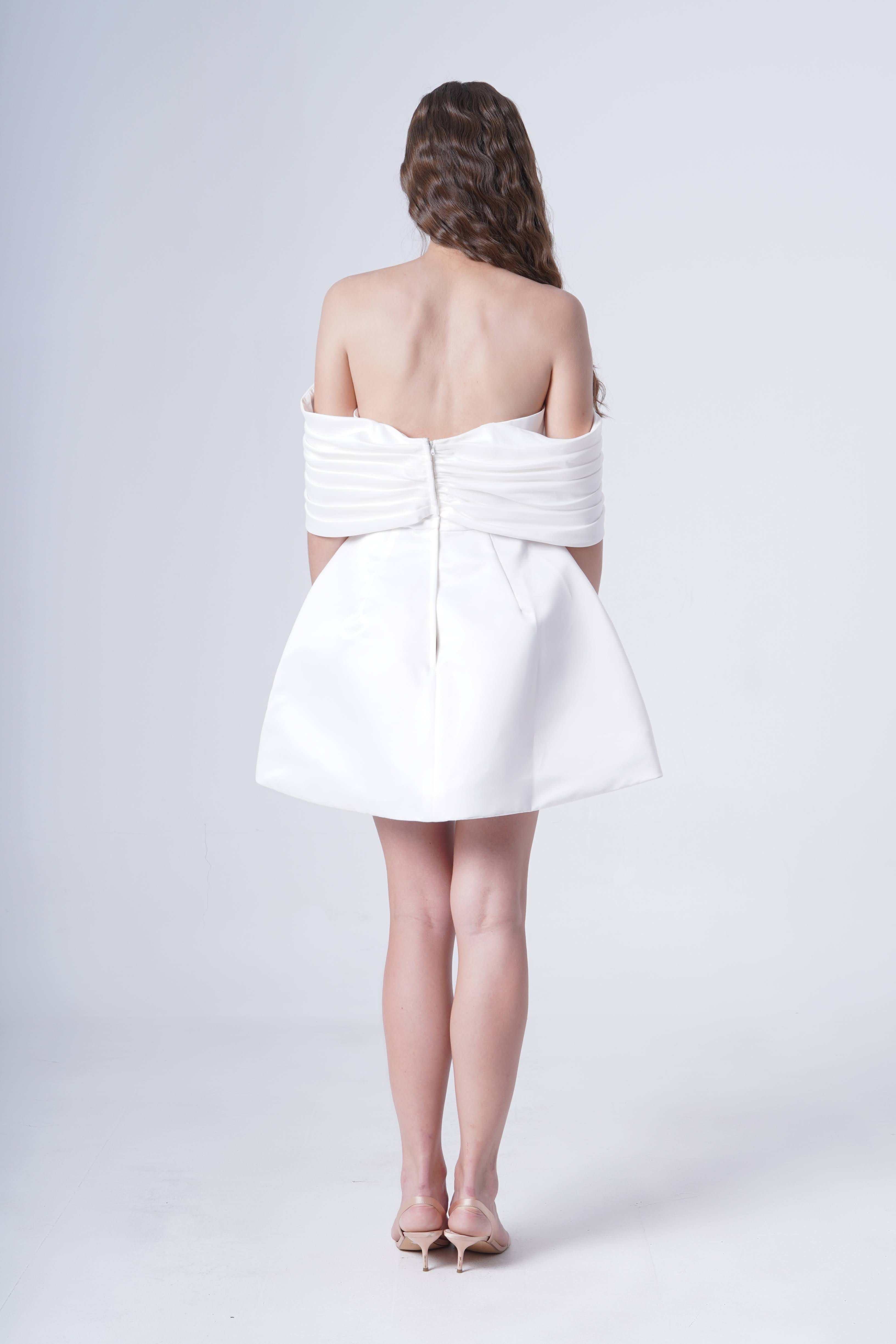 Aspen Bridal Mini Dress in Ivory