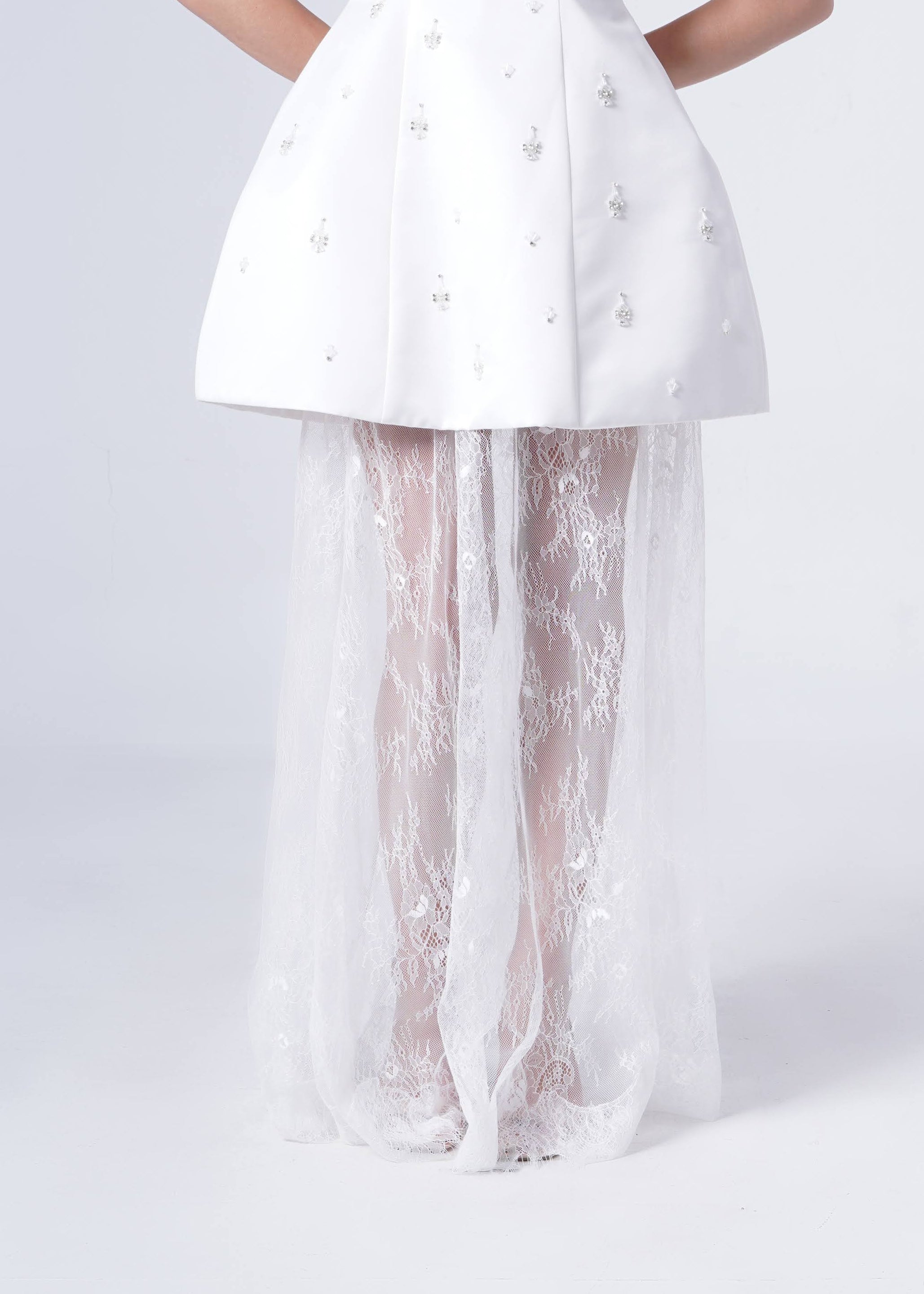 Nicholl Bridal Skirt in Ivory Chantilly Lace