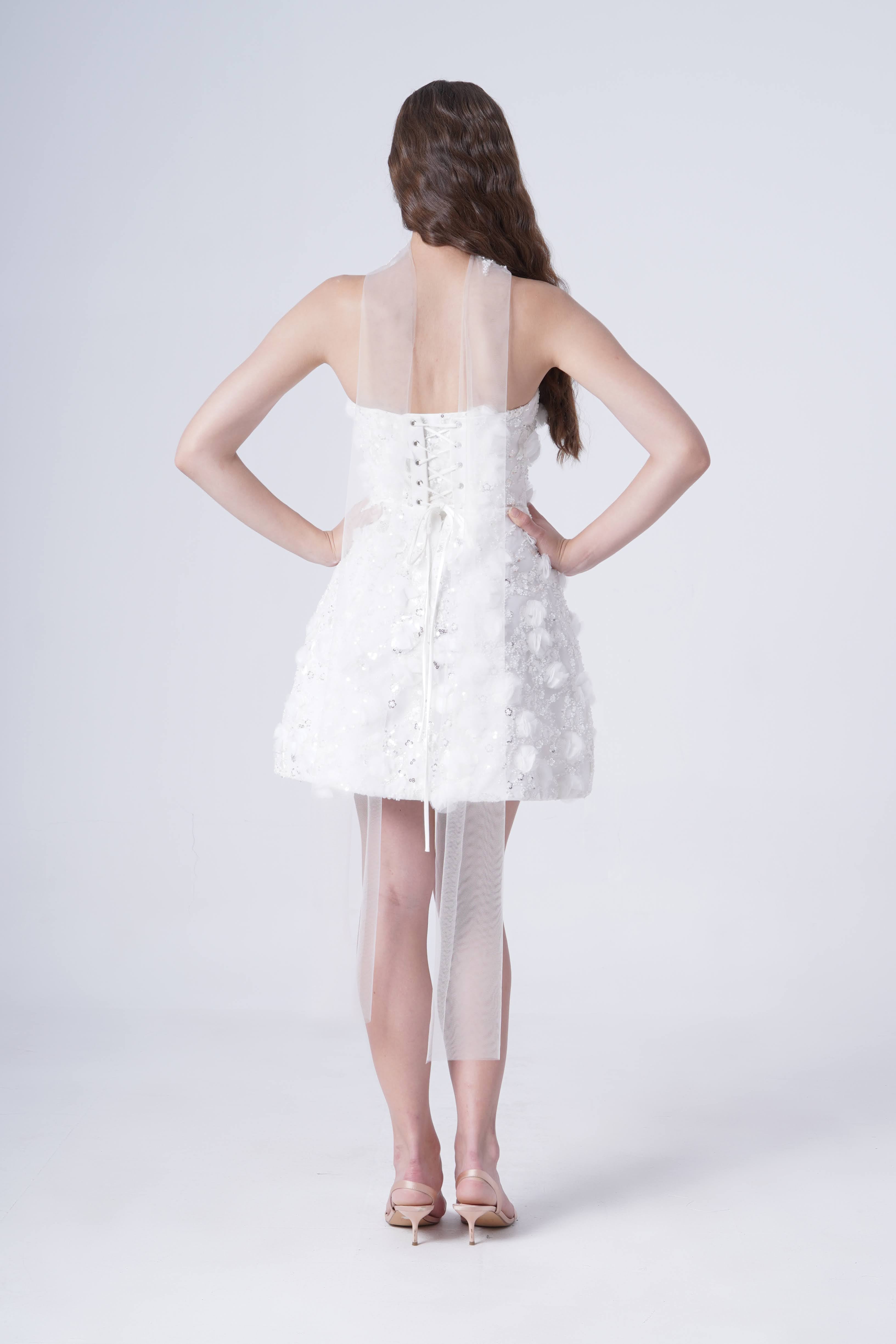 Taylor Bridal Mini Dress in Ivory