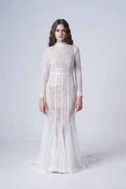 Nova Bridal Dress in Ivory Chantilly Lace