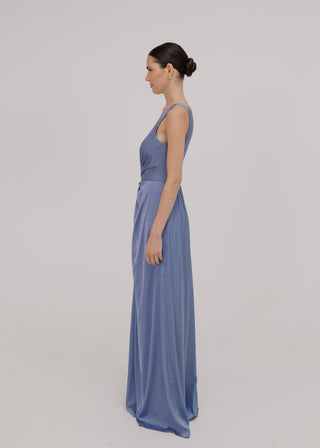 Greta Bridesmaid Dress in French Blue