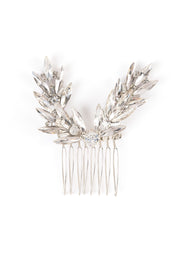 Beaumont crystal leaf hair comb