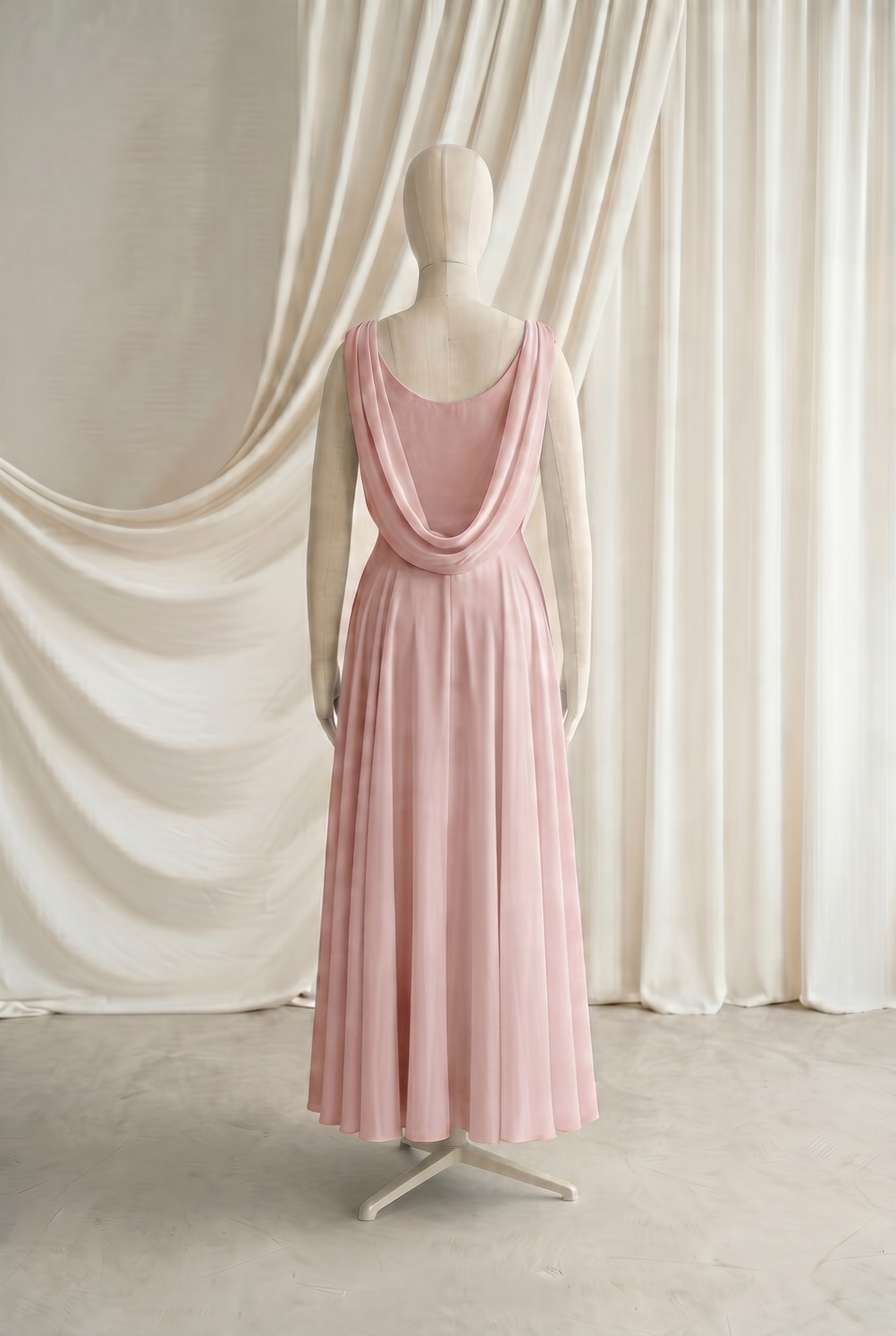 Athena Junior Bridesmaid Dress In Blush Pink Chiffon