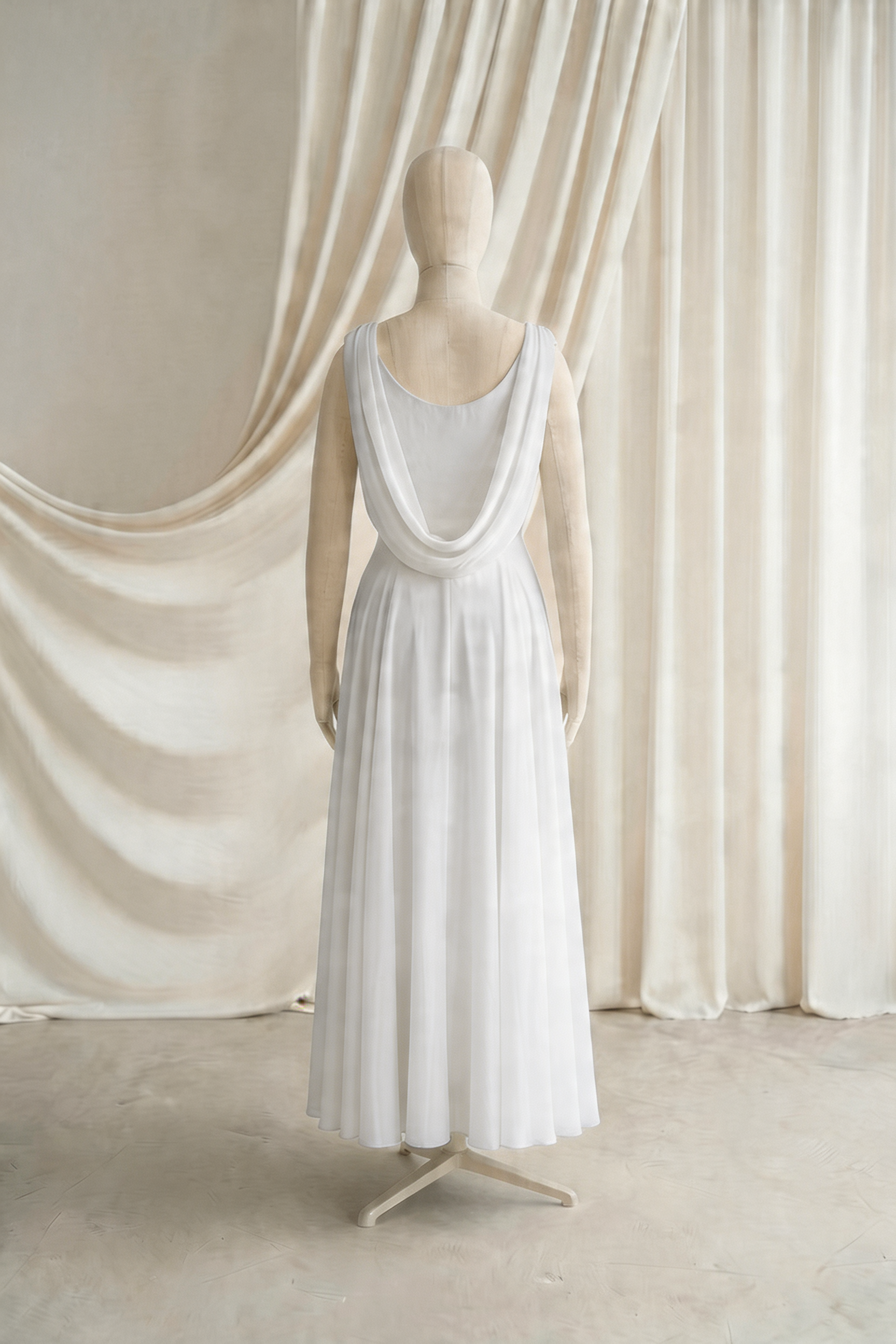 Athena Junior Bridesmaid Dress In Ivory Chiffon