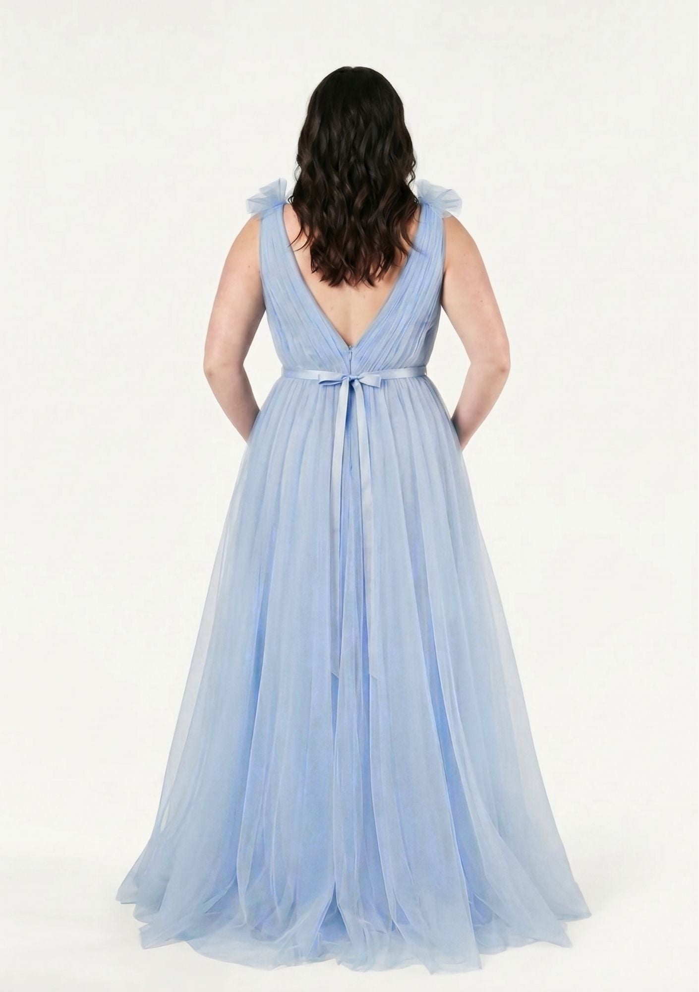 Grace Bridesmaid Dress in Dusty Blue Tulle