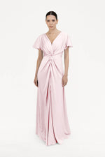 Camilla Bridesmaid Dress in Blush Pink Satin