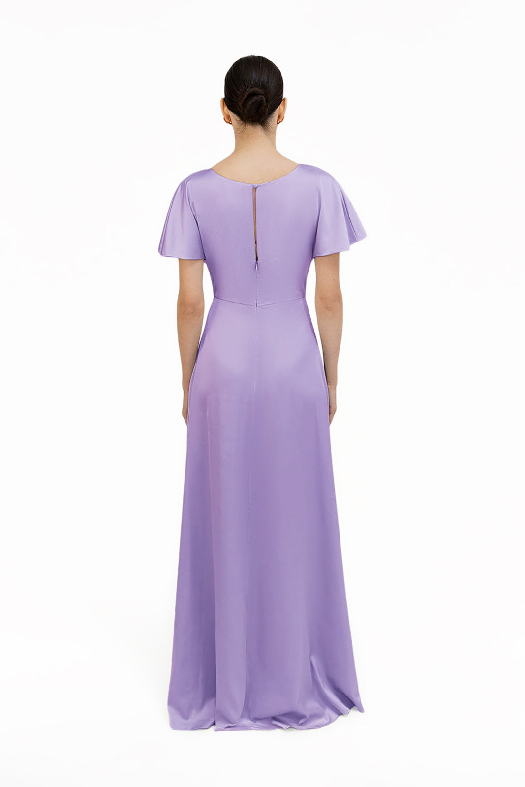 TH&TH Camilla Bridesmaid Dress in Violet Satin. TH&TH Camilla Bridesmaid Dress in Violet Satin.