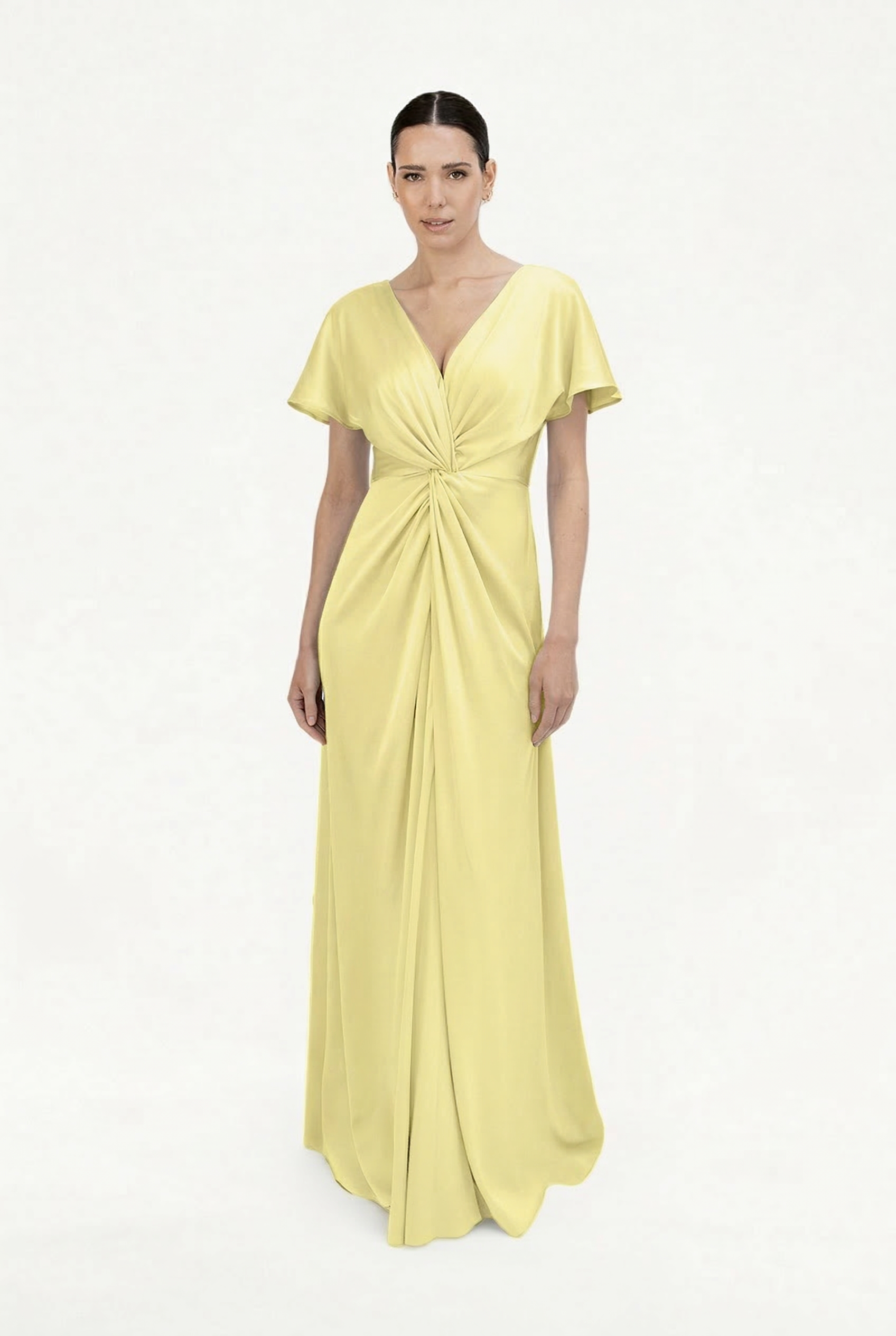 Camilla Bridesmaid Dress in Limoncello Satin