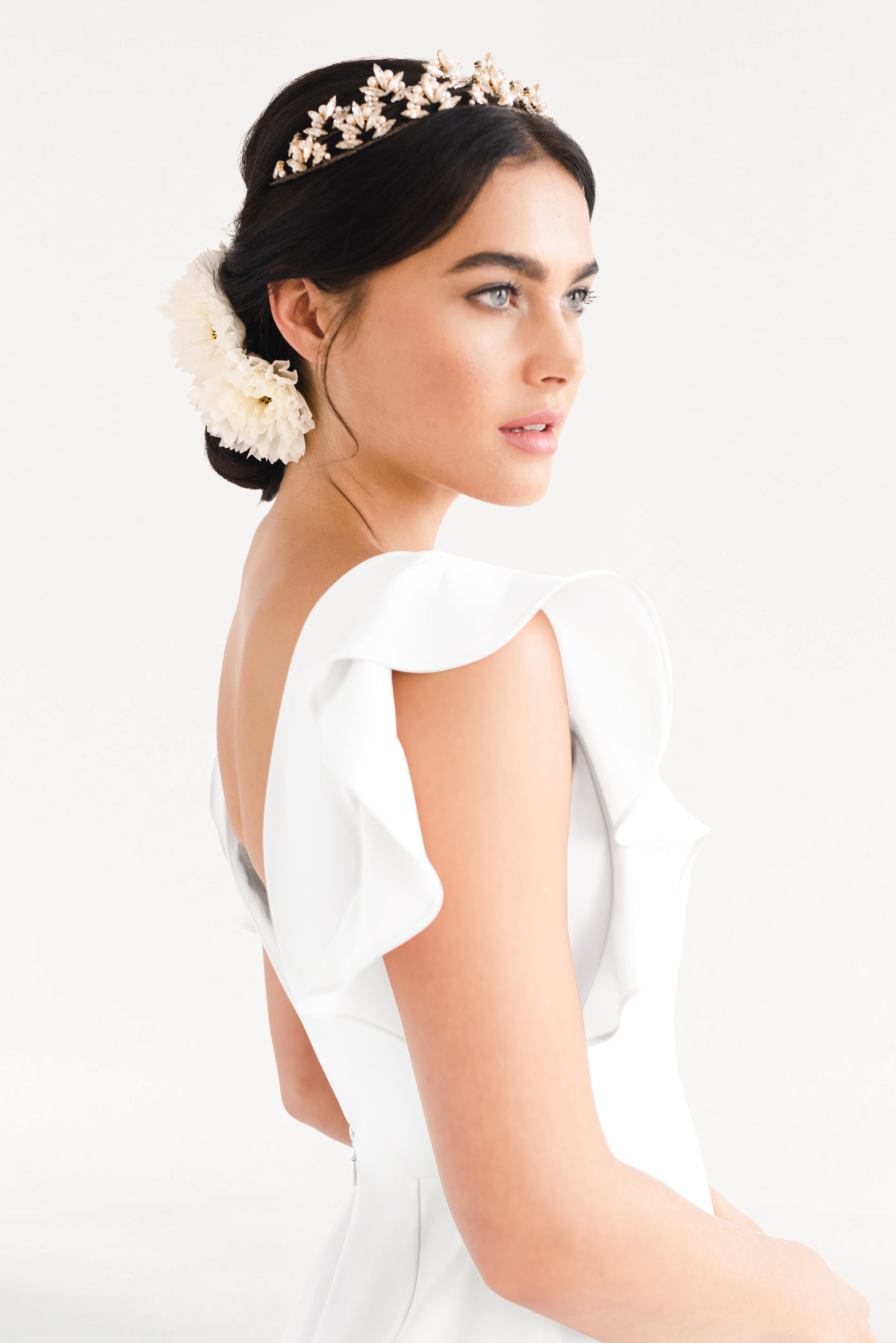 Cecelia Moss Crepe in Ivory