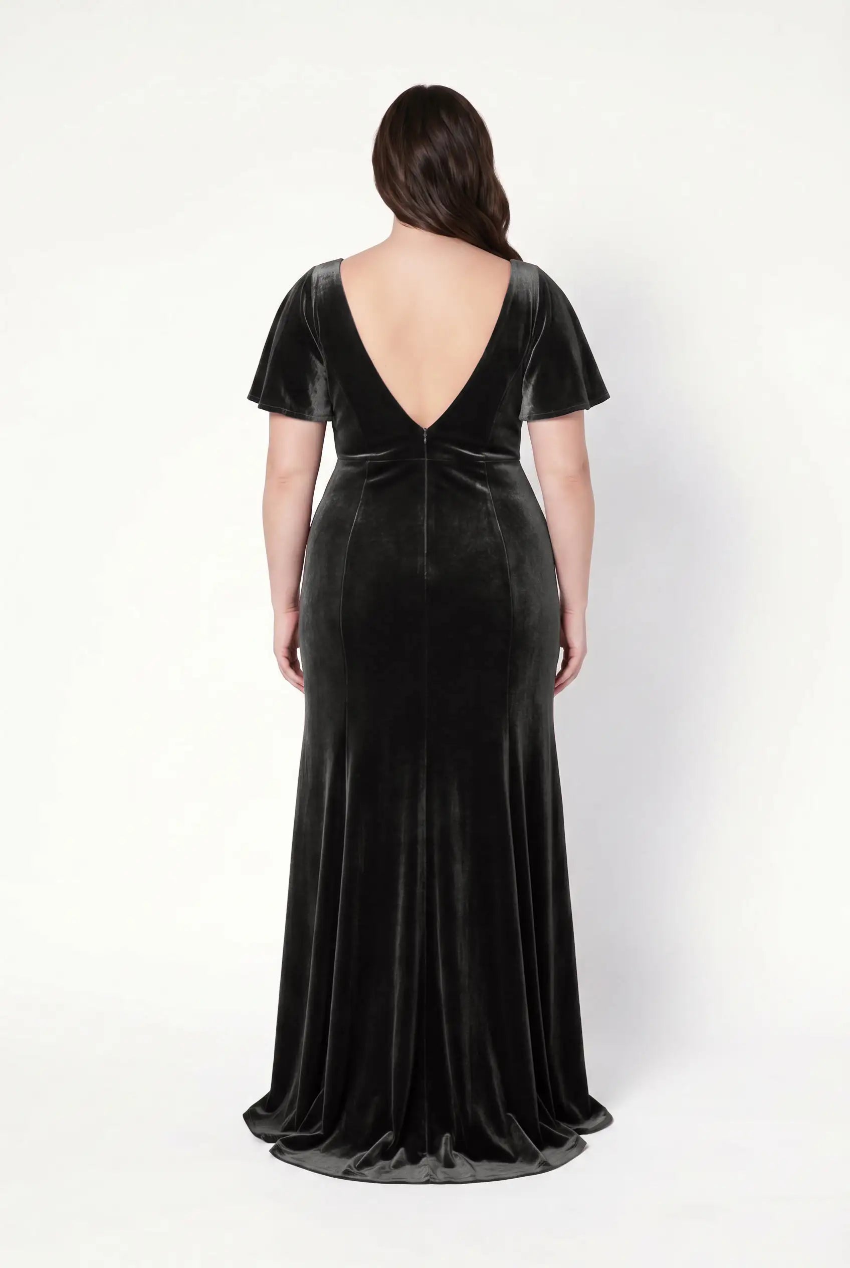 Celeste Velvet Bridesmaid Dress in Black